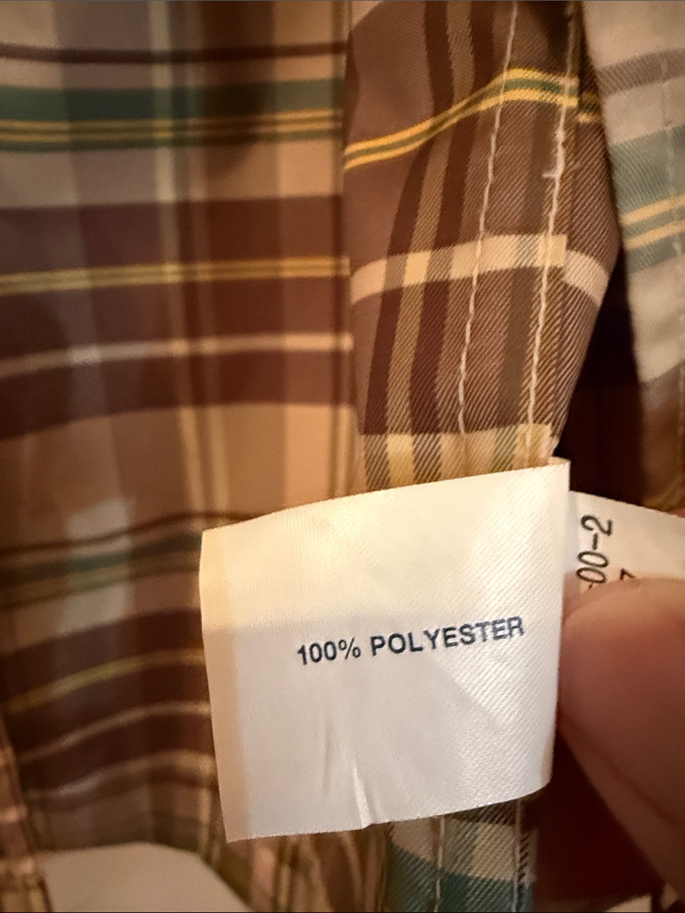 GAP Plaid A-Line Jacket in Pink, Brown and Green - Maternity - Picture 4 of 5